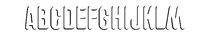 Glaser Houdini Open C Font UPPERCASE