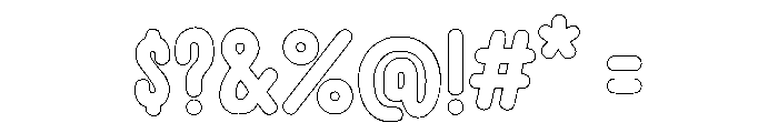 Glaser Houdini Outside Font OTHER CHARS