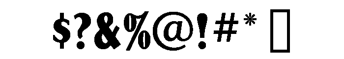 Globe Gothic Condensed Bold Font OTHER CHARS