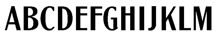Globe Gothic Condensed Regular Font UPPERCASE