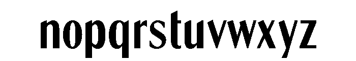 Globe Gothic Condensed Regular Font LOWERCASE