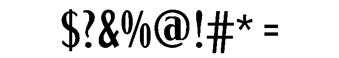 Globe Gothic Extra Condensed Regular Font OTHER CHARS