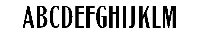 Globe Gothic Extra Condensed Regular Font UPPERCASE
