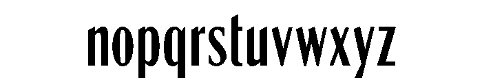 Globe Gothic Extra Condensed Regular Font LOWERCASE
