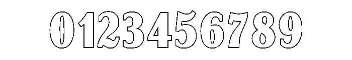 Globe Gothic Outline Font OTHER CHARS