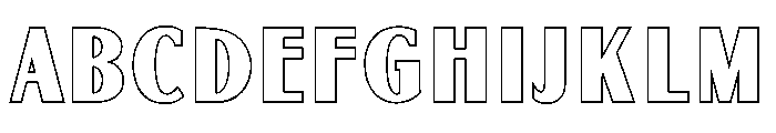Globe Gothic Outline Font UPPERCASE
