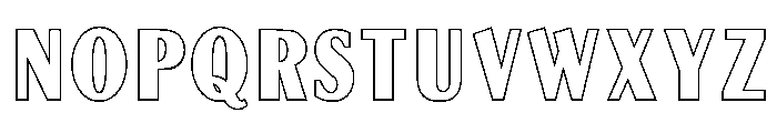 Globe Gothic Outline Font UPPERCASE