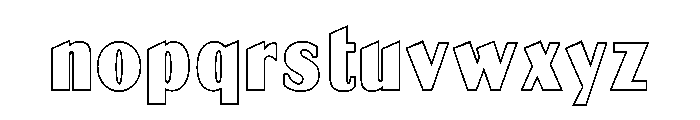 Globe Gothic Outline Font LOWERCASE