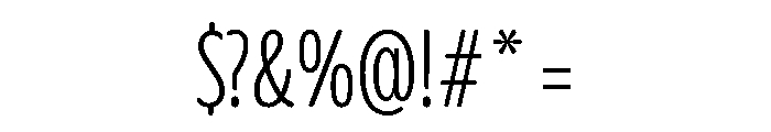 Glorium Grotesque Compressed Light Font OTHER CHARS