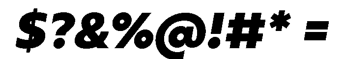 Gluy Black Italic Font OTHER CHARS