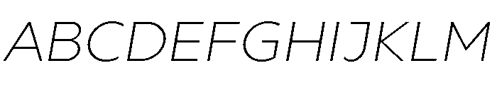 Gluy Extra Light Italic Font UPPERCASE