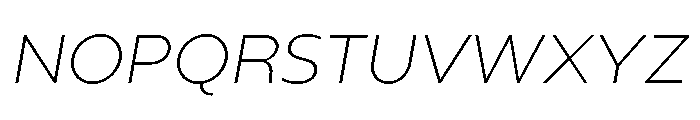 Gluy Extra Light Italic Font UPPERCASE