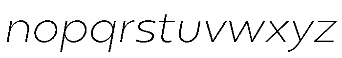 Gluy Extra Light Italic Font LOWERCASE