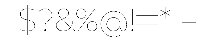 Gluy Hairline Font OTHER CHARS