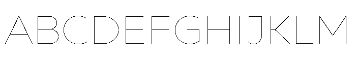 Gluy Hairline Font UPPERCASE