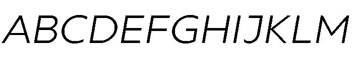 Gluy Light Italic Font UPPERCASE