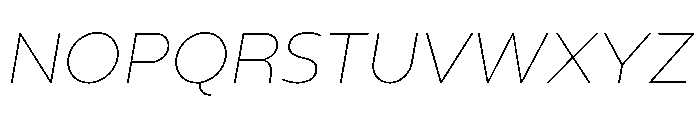 Gluy Thin Italic Font UPPERCASE