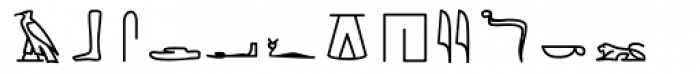GM Hieroglyphic Kerned Font UPPERCASE