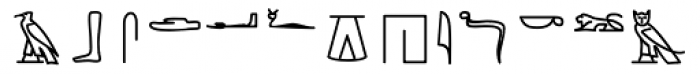 GM Hieroglyphic Kerned Font LOWERCASE