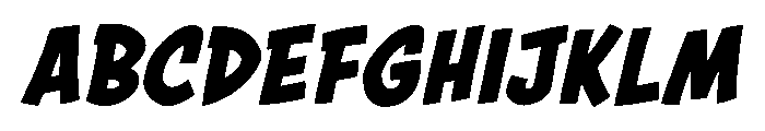 Gnar Bold Italic Font UPPERCASE