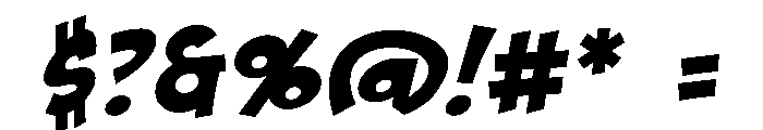 Gnar Italic Font OTHER CHARS