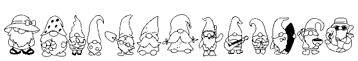 Gnome Doodle Font LOWERCASE
