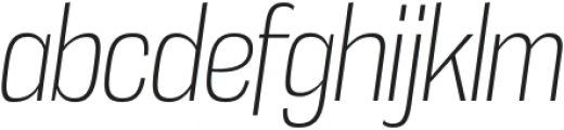 Gnuolane ExtraLight Italic otf (200) Font LOWERCASE