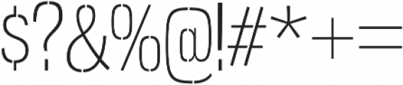 Gnuolane Stencil ExtraLight otf (200) Font OTHER CHARS