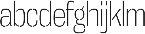 Gnuolane Stencil ExtraLight otf (200) Font LOWERCASE