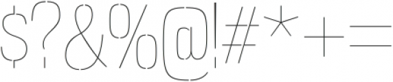 Gnuolane Stencil UltraLight otf (300) Font OTHER CHARS