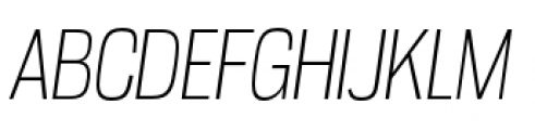 Gnuolane Extra Light Italic Font UPPERCASE