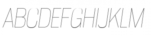Gnuolane Ultra Light Italic Font UPPERCASE