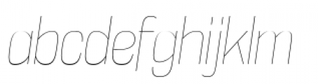 Gnuolane Ultra Light Italic Font LOWERCASE
