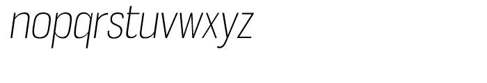 Gnuolane Extrallight Italic Font LOWERCASE