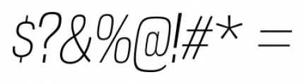 Gnuolane ExtraLight Italic Font OTHER CHARS