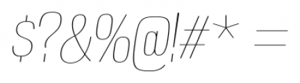 Gnuolane UltraLight Italic Font OTHER CHARS