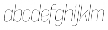 Gnuolane UltraLight Italic Font LOWERCASE