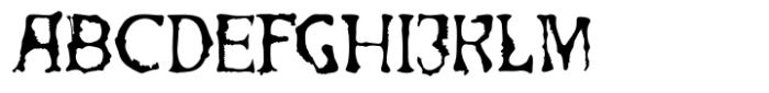 Gnarly Bone Black Font LOWERCASE
