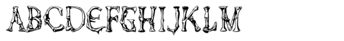 Gnarly Bone Regular Font UPPERCASE