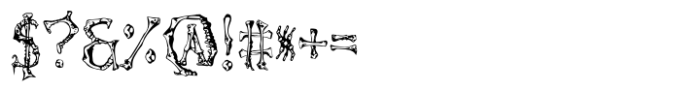 Gnarly Skeleton Regular Font OTHER CHARS