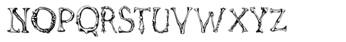 Gnarly Skeleton Regular Font UPPERCASE