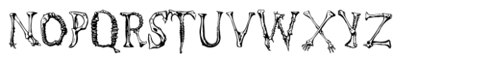Gnarly Skeleton Regular Font LOWERCASE