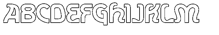 Gnosium Outline Regular Font UPPERCASE