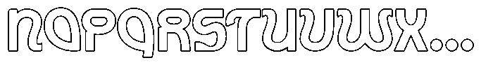 Gnosium Outline Regular Font UPPERCASE