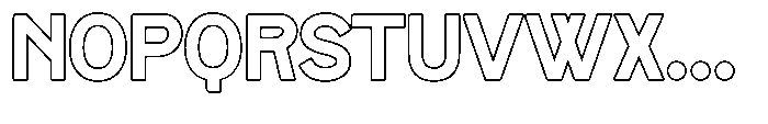 Gnosium Outline Regular Font LOWERCASE