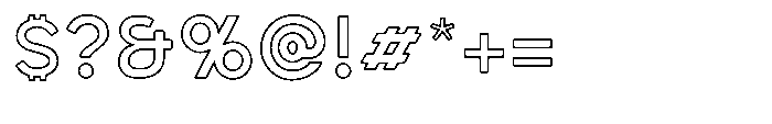 Gnosium Thin Outline Regular Font OTHER CHARS
