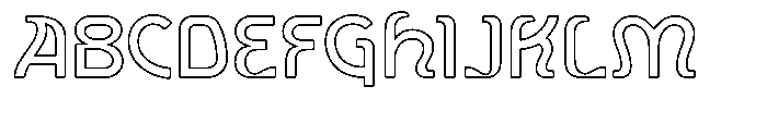 Gnosium Thin Outline Regular Font UPPERCASE
