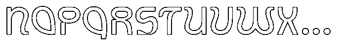 Gnosium Thin Outline Regular Font UPPERCASE