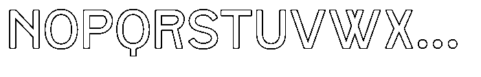 Gnosium Thin Outline Regular Font LOWERCASE