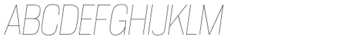 Gnuolane UltraLight Italic Font UPPERCASE